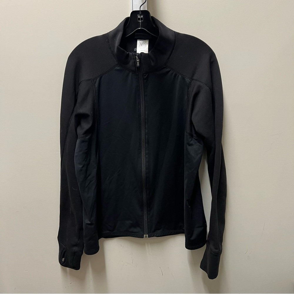 Patagonia Men’s Black Performance Jacket with Full Zip & High Collar Size Large
